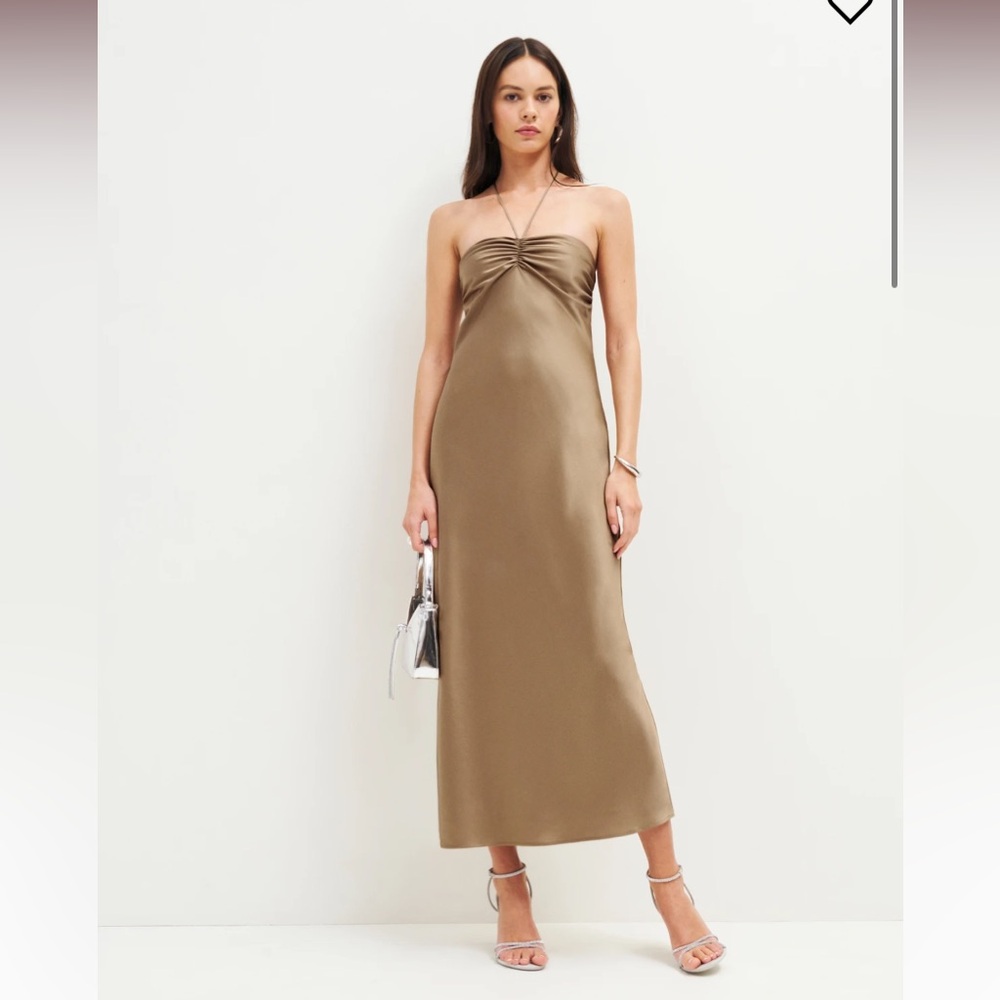 NWT Reformation Valora Satin Dress